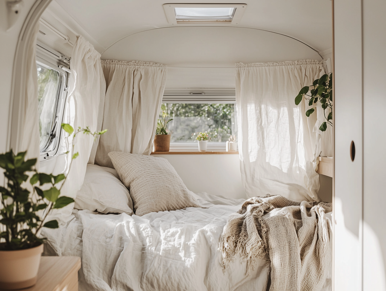 Caravan restyling in SCANDINAVISCH stijl — Minimaal & licht